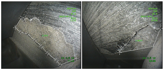 內窺鏡傳統(tǒng)雙物鏡測量技術的分段測量示意圖